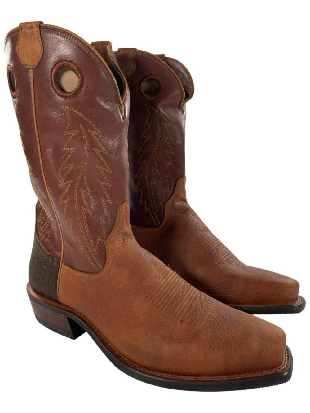 Tecovas The Parker Briar Bullhide Western Boots Leather Squared Men's Sz 15D NEW